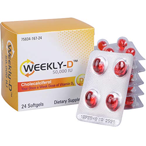 WeeklyD Vitamin D3 50,000 IU for Energy, Bone and Teeth Health