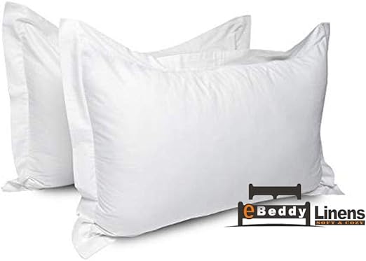 Amazon Com Ebeddy Linens Pillow Sham Set Of 2 White Solid 800