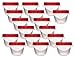 Rubbermaid 644766081134 TakeAlongs Twist and Seal Food Storage Containers, 1.2-Cup, Clear, Set of 4 (4-Pack of 4), 1, Red