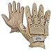 Valken Full Finger Plastic Back Airsoft Gloves, Tan, Medium