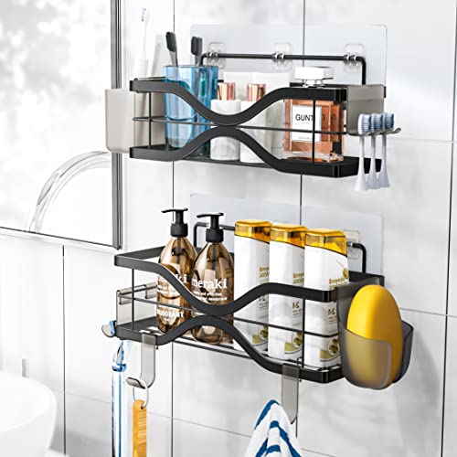 OPPWZB Shower Caddy,2 Pack Adhesive Shower Organizer Rustproof