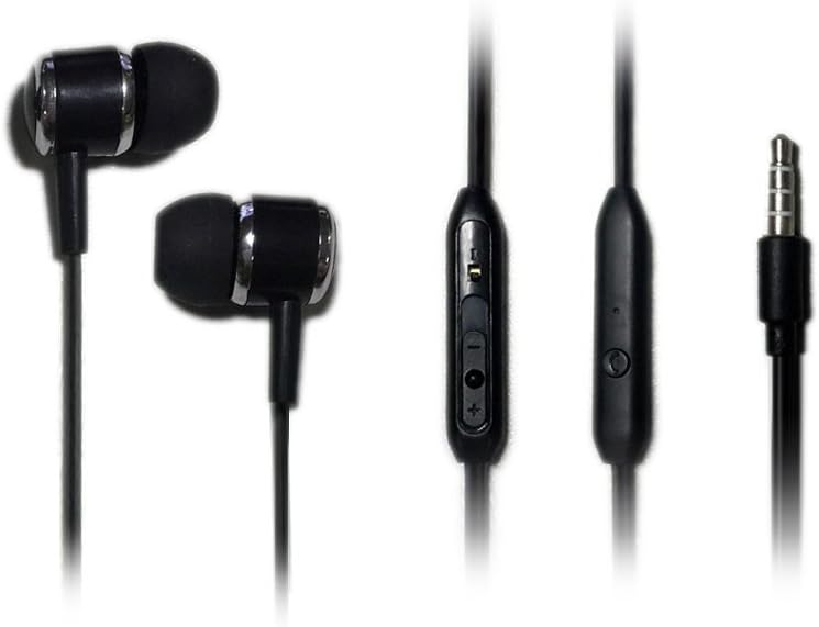 Earbuds in-Ear Wired Headphones Mic Controller and Built-in Microphone for Smartphones, Laptops, and More
