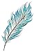 Blue Feather Temporary Tattoo - Feather Accessory - Feather Body Art - Set of 2