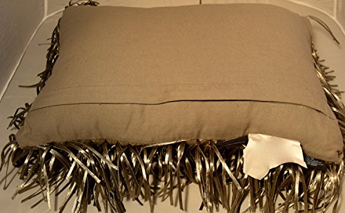 Cynthia Rowley Platinum Silver Pure Intrigue Satin Fringe Ribbon