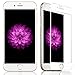 Akiko iPhone 6 6s White Screen Protector, Akiko New 2.5D Full Screen Tempered Glass Protector [Full Protection Cover w/ Curved Edge] - Retail Packaging