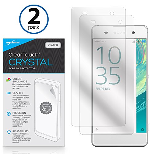 Sony Xperia XA Screen Protector, BoxWave [ClearTouch Crystal (2-Pack)] HD Film Skin - Shields From Scratches for Sony Xperia XA