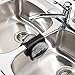 Umbra Saddle Sink Caddy – Flexible Rubber Organizer for Double Kitchen Sink, Storage for Dish Sponge, Scouring Pads and more, Black (330210-040)