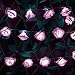 20 LED Battery Operated Rose Flower String Light Wedding Garden Chrismas Decor (Pink)