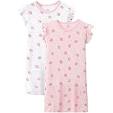 BANGSAUR Girls' Dresses, Cotton Summer Night Sleep Dress, 3-12 Years