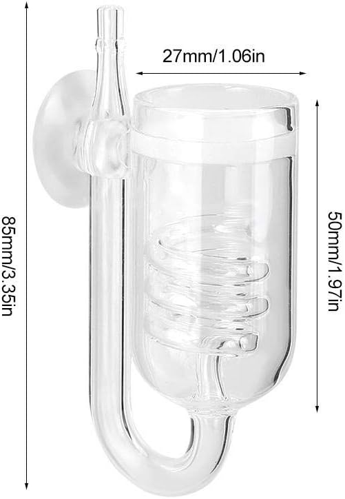 Carbon dioxide glass refiner High Transparent Glass Fish tank Bubble recorder Aquarium Water Plants CO2 Atomizer Small large straight pipe/three turns/funnel - Image 5