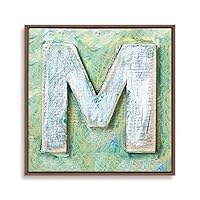 Framed Canvas Wall Art Alphabet Canvas Prints Home Artwork Decoration for Living Room,Bedroom - 16x16 inches