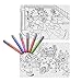 Mombella Reusable Mark-mat Coloring Mat Silicone Placemat,146 Inch, 2 Mats & 6 Marker Pens Value Package,3 Years+, Pretty Girl and Happy Christmas - Advanced