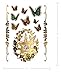 Terra Tattoos Butterfly Temporary Tattoos - 75 Metallic Tattoos Mermaid Flowers