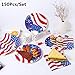 July 4th Decorations Disposable Dinnerware Set for Fourth of July Party Supplies Independence Day Decorations - 25 Plates, 25 Cups, 50 Napkins and 50 Cupcake Toppers(3 Styles) Included