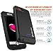 Punkjuice iPhone 7 Plus Battery Case Waterproof Slim Portable Power Juice Bank W/ 4800mAh High Capacity [Fastcharging] 120% Extra Battery Life Compatible W/Apple iPhone 8 Plus & 7 Plus [Jet Black]