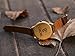 CUCOL Minimalist Mens Wooden Watches Brown Cow Leather Strap Wood Watch Japanese Quartz Movement
