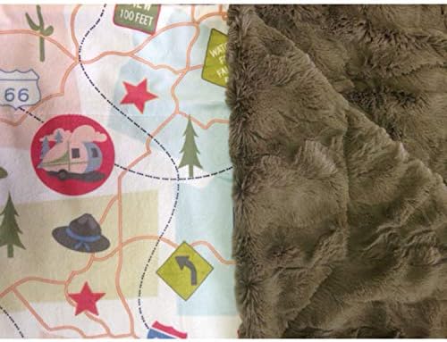 Throw Blanket for Camping - Plush Reversible Camping Blanket for Indoor & Outdoor Settings - Machine Washable Soft Blanket - 100% Polyester Cozy Blanket with Retro-Inspired Patterns
