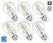 Hyperikon A19 LED Vintage Filament Bulb, Dimmable, 5W (40W Equivalent), 500 lumen, 2700K (Warm White), Omnidirectional, Medium Base (E26), IC Driver, CRI 80+, 120v, UL-Listed - (Pack of 6)