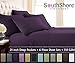 Southshore Fine Living, Inc. 6-Piece King Sheet Set, 21-Inch Extra Deep Pocket Sheets King, Fitted and Flat Sheet, Microfiber Sheets, Purple Pillow Cases, Purple Bedding Set