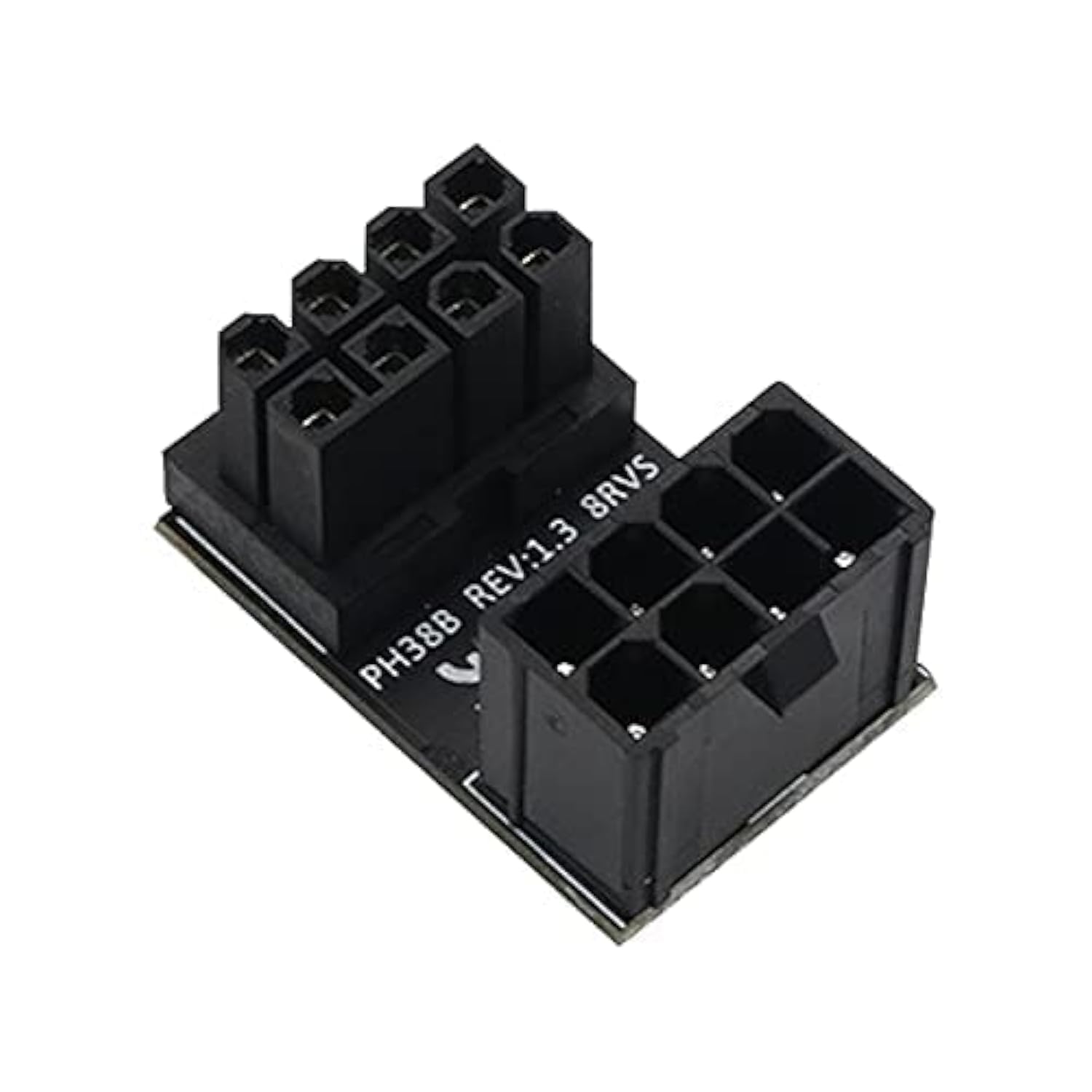 WLGQ ATX Female to Male 8pin RVS 180 Degree Angled Adapter for Desktops Graphics Card