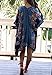 Hibluco Women's Sheer Chiffon Floral Kimono Cardigan Long Blouse Loose Tops Outwear (X-Large, K 16)