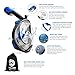 Seaview 180° GoPro Compatible Snorkel Mask- Panoramic Full Face Design. See More With Larger Viewing Area Than Traditional Masks. Prevents Gag Reflex with Tubeless Design (Navy, XS)