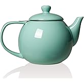 Sweejar Porcelain Teapot with Removable Stainless Steel Infuser,Microwave & Dishwasher Safe Tea Pots for Loose Tea,Tea Infuse