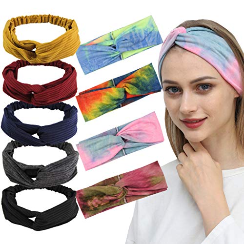 RITOPER Womens Twisted Headbands, Boho Wide Headbands Hair Bands for