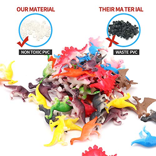 Amy & Benton Dinosaur Cupcake Toppers Party Favors Mini Dinosaurs Figure Toy 72PCS for Kids Birthday Pinata Fillers 2-3 Inches