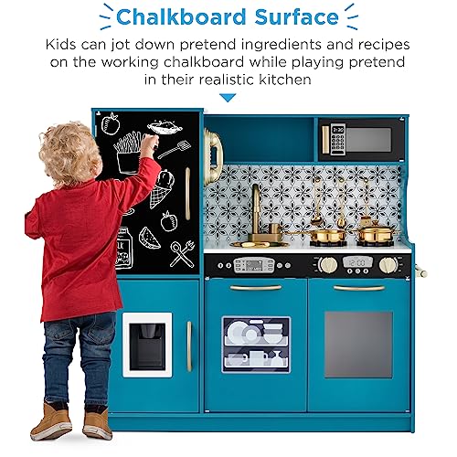 Best Choice Products Pretend Play Kitchen Wooden Toy Set for Kids w