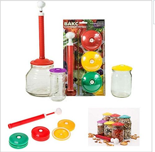 Click Here to See More Images Mangocore 9 Covers Per Set Vacuum Sealing Sealer Food Saving Storage Bags Keep Food Fresh Canning Set 9 In 1 Set Jar Sealers