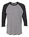 Next Level Unisex Triblend 3/4-Sleeve Raglan M VIN BLK/ PR HTHR