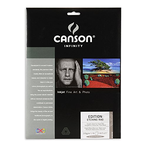 Canson Infinity Edition Etching Rag Fine Art Paper, Acid Free for Printmaking, 8.5 x 11 Inch, Bright White, 10 Sheets - Thumbnail 3