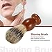Anself Badger Hair Shaving Brush Wood Handle Men's Facial Blaireau Brush Brown