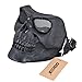 Coxeer M01 Army Skull Skeleton Airsoft Paintball Bb Gun Game Face Mask (Black 2)