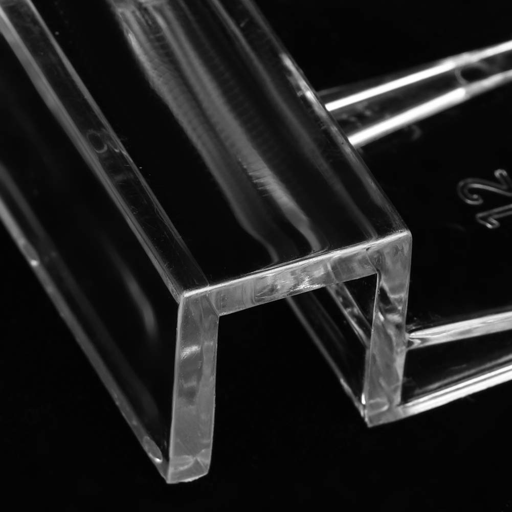 Qcwwy 20Pcs Glass Cover Acrylic Clip Holder Support Clamp Accessory, Acrylic Fish Tank Holder Clips, Transparent Fish Tank Lid Holder Support for the Lamp Frame Filter Tank Cover