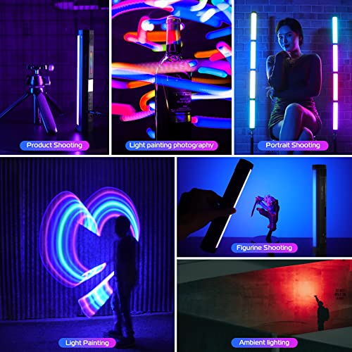 ULANZI VL110 RGB Light Stick, Portable Camera LED Video Tube Light, 2500-9000K Dimmable, 2600mAh Battery, Magnetic Attraction for Photography, TikTok