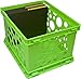 Storex Large Storage and Transport File Crate, 17.25 x 14.25 x 10.5 Inches, Neon Green, Case of 3 (STX61581U03C)