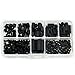 Electronics-Salon M3 Nylon Black Hex M-F Spacers/Screws/Nuts Assorted Kit, Standoff primary