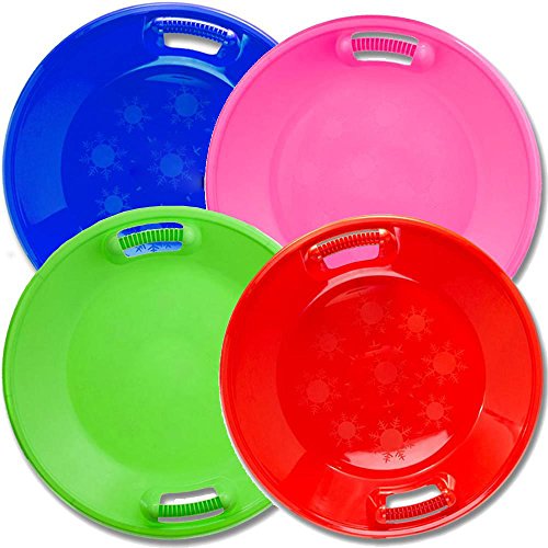 eJoy Plastic Saucer Sled, Snow Sled Saucer, Kids Winter Snow Saucer 25