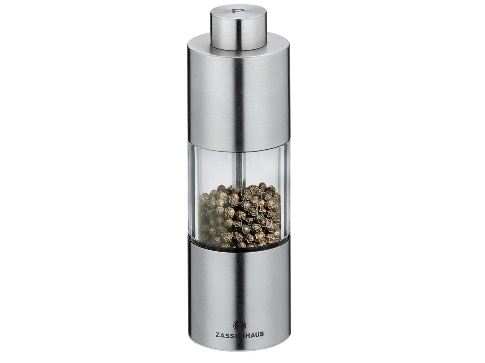 Zassenhaus Mainz KP0000030396 Pepper Mill 18/8 Stainless Steel