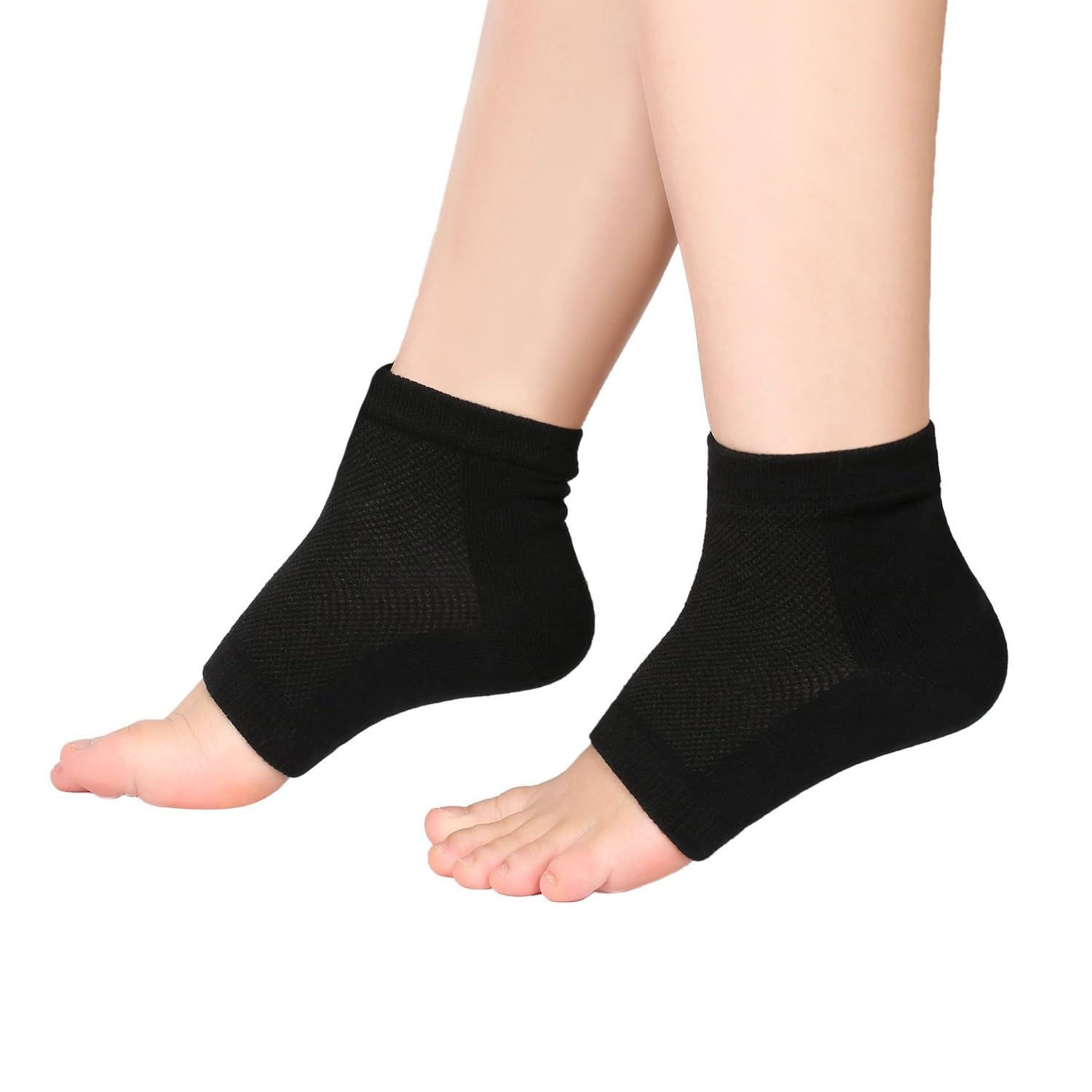 Gel Heel Sports Sock for Kids with Heel Discomfort Severs Plantar Fasciitis Heel Pain (1 Pair Kids 3-7 Women 5-9)