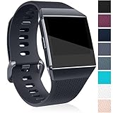 Maledan Bands Compatible with Fitbit Ionic, Classic Replacement Accessory Wristbands for Fitbit Ionic Smart Watch, Charcoal, Large