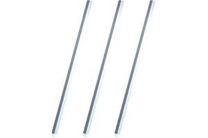 DIHZOKS 1/2 Inch Square Steel Bar Stock Cold Drawn Steel Bar 1/2 X 1/2 X 12 Inches Zn Coated Keyway Flat Metal Key Stock 3 Pcs