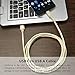 USB C, iOrange-E 6Ft USB Type C Cable with Stepped Connector for Samsung Galaxy S8, ChromeBook Pixel, Nokia N1, LG G5, OnePlus 2, Nexus 6P, 5X, Nintendo Switch and More, Gold