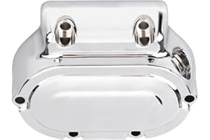 Riloer Transmission End Cover Aluminum Chrome, Transmission End Cover Cap, 1987+ Compatible with Harley Davidson All Big Twin