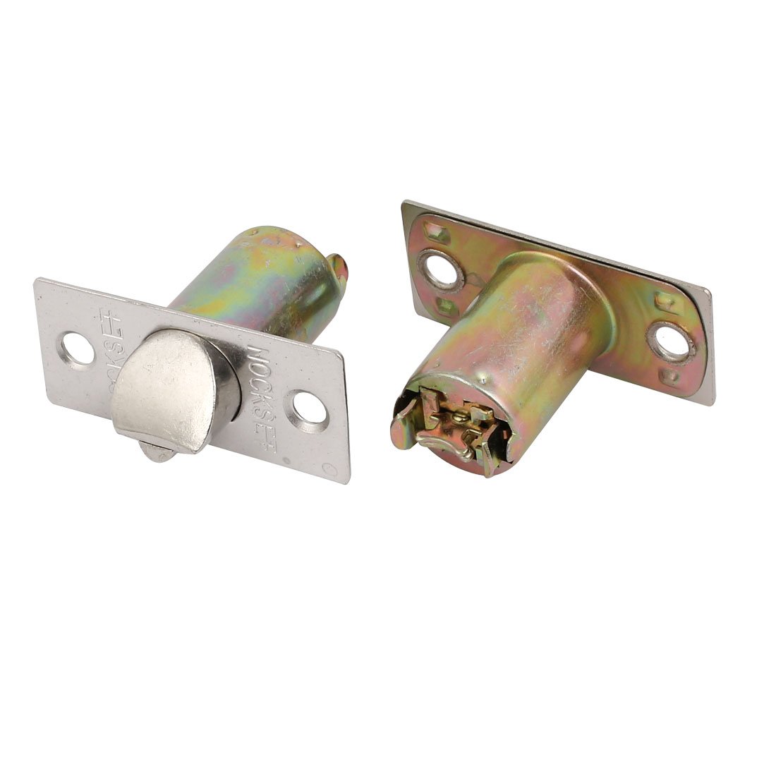 Sourcingmap 2pcs Bathroom Bedroom Safety Security Spring Loaded Door Deadbolt Latch Backset