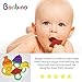 Bonbino Baby Infant and Toddler BPA-Free Teething Toys with Pacifier Clip, Set of 4 Silicone Teethers