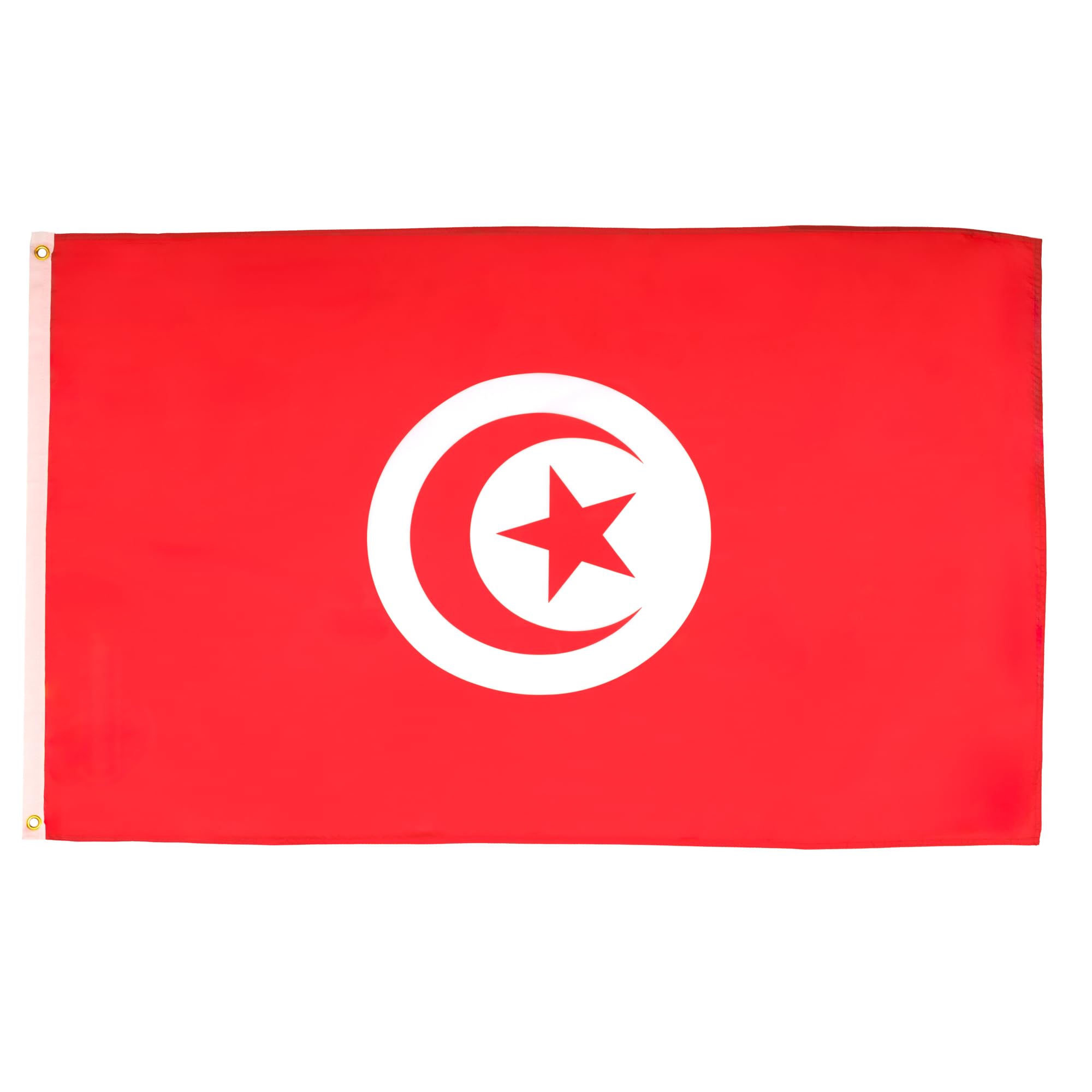AZ FLAG - Tunisia Flag - 2x3 Ft - 100D Polyester Tunisian Banner with Two Metal Grommets - Fade Resistant - Vivid Colors - 2' x 3' Feet - 90x60 Cm — image 1