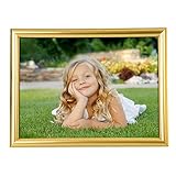 BOJIN 8x10 Inch Picture Frames Plastic Table Top Photo Frame 20x25 CM - Gold
